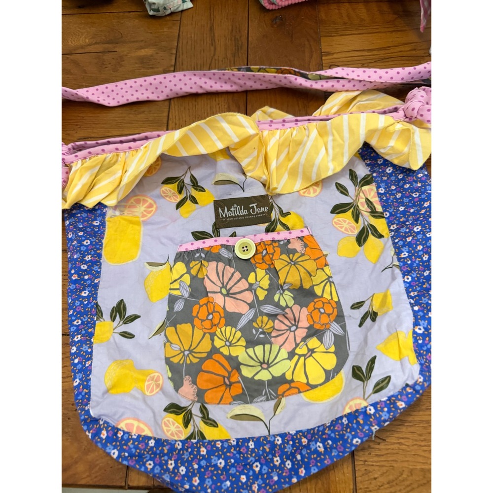 Matilda Jane Women's Multi-Color Floral Apron with Pockets